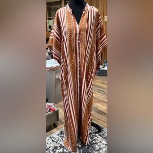 Striped Kaftan Dress